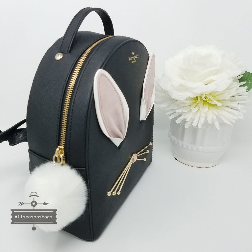 Kate spade rabbit leather hop to it backpack - Picture 7 of 8